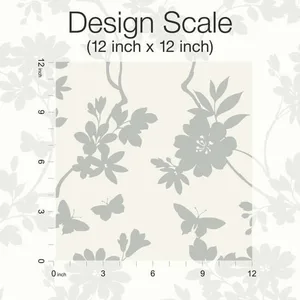 Candice Olson Flutter Vine wallpaper, color White & Silver, SKU DT5023