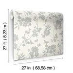 Candice Olson Flutter Vine - White & Silver Wallpaper | Buy Online Candice Olson Flutter Vine wallpaper, color White & Silver, SKU DT5023