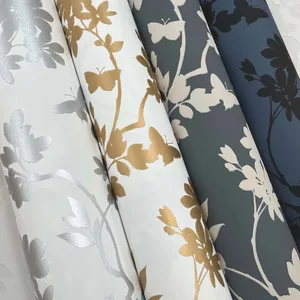 Candice Olson Flutter Vine wallpaper, color White & Silver, SKU DT5023