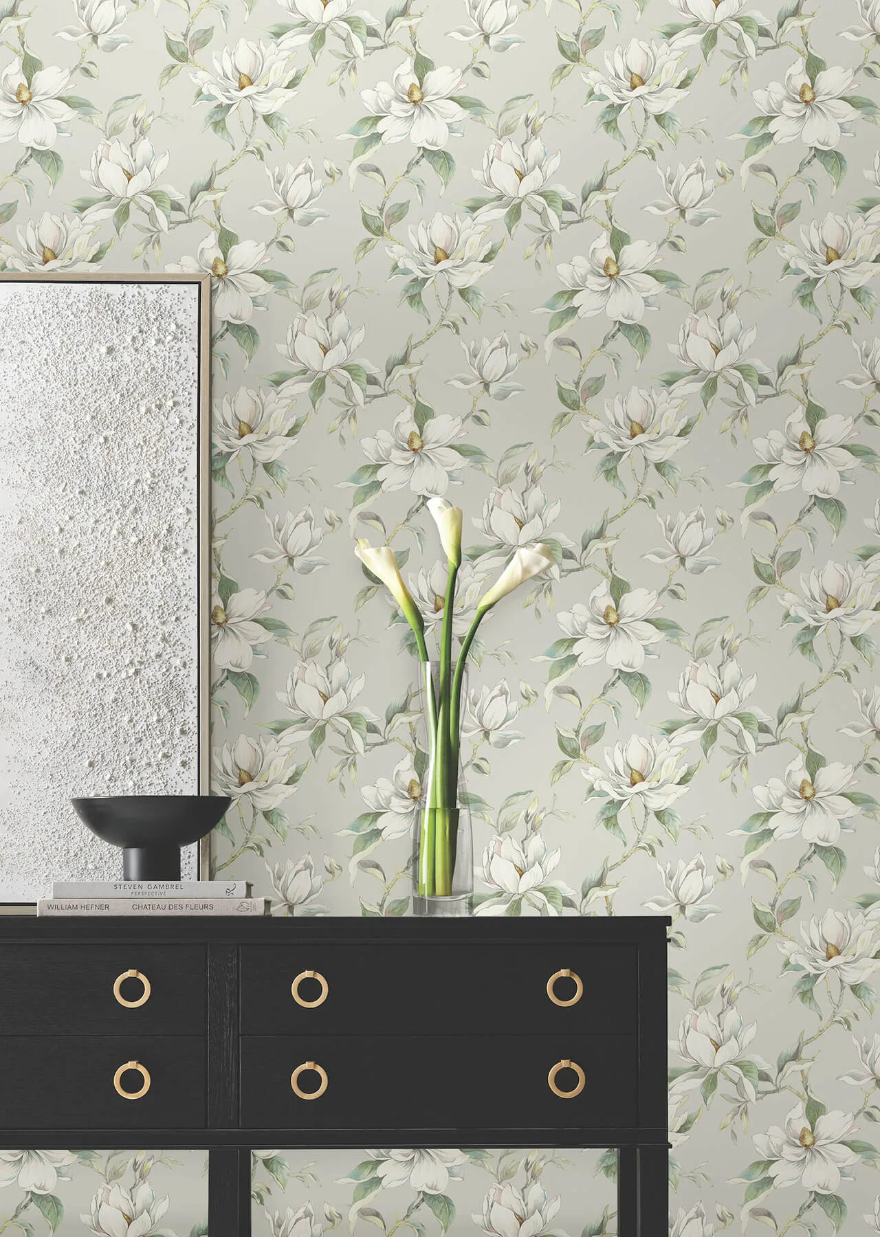 Candice Olson Garden Jewels wallpaper, color Warm Grey, SKU DF3314
