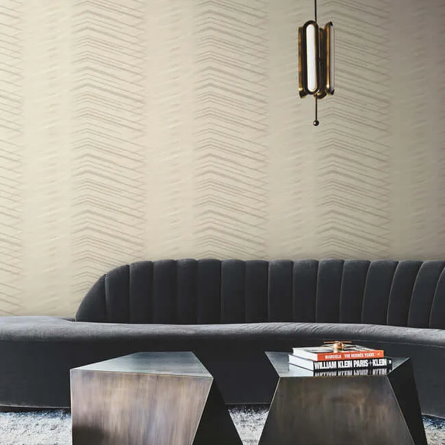 Candice Olson Glistening Chevron wallpaper, color Blonde, SKU DT5054