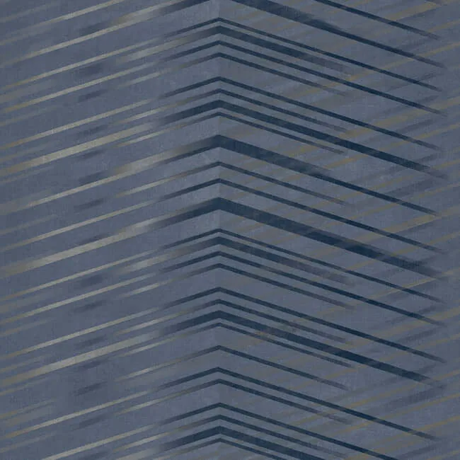 Candice Olson Glistening Chevron wallpaper, color Navy, SKU DT5053