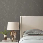 Candice Olson Graceful Wisp wallpaper, color Charcoal, SKU EV3936