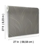 Candice Olson Graceful Wisp wallpaper, color Charcoal, SKU EV3936