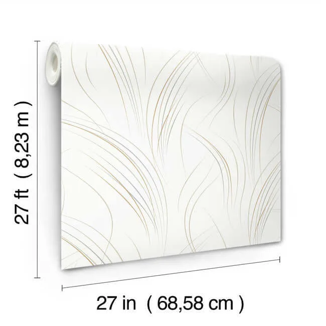 Candice Olson Graceful Wisp wallpaper, color White, SKU EV3939