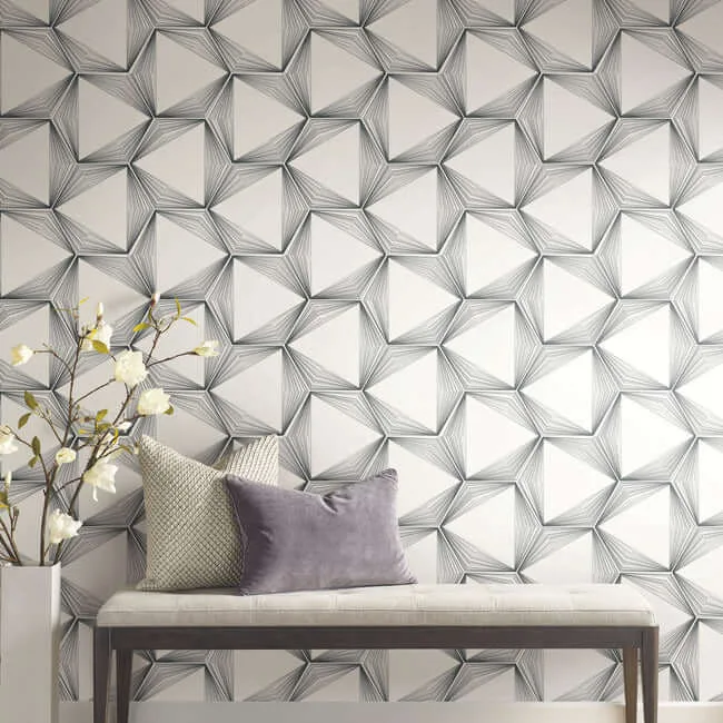 Candice Olson Honeycomb - Charcoal Wallpaper | Buy Online Candice Olson Honeycomb wallpaper, color Charcoal, SKU PSW1417RL