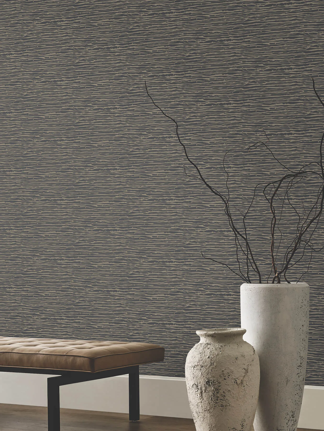 Candice Olson Horizons wallpaper, color Charcoal, SKU DF3384