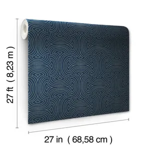 Candice Olson Hourglass wallpaper, color Navy, SKU DT5143