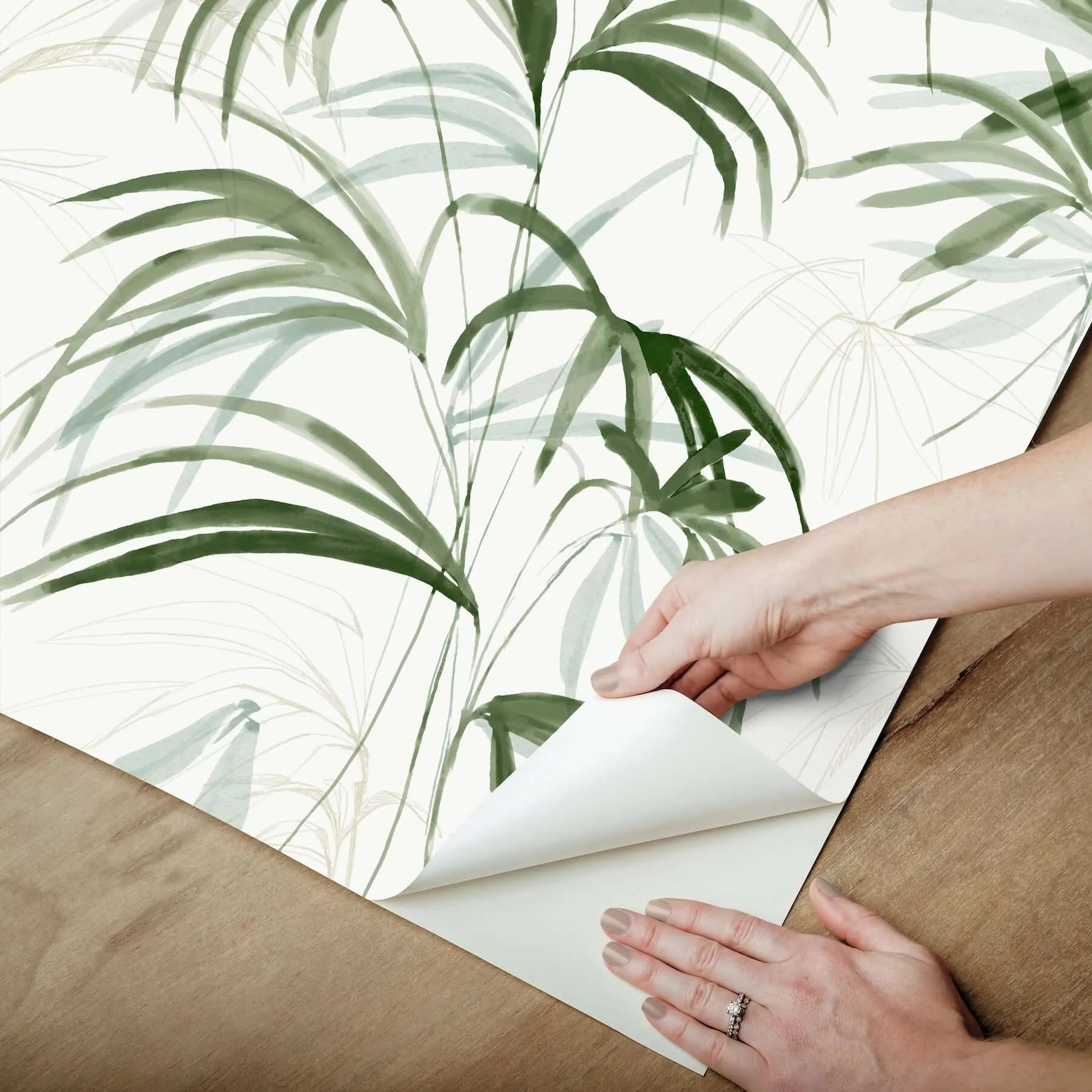 Candice Olson Inky Palms - Green Wallpaper | Buy Online Candice Olson Inky Palms wallpaper, color Green, SKU PSW1609RL