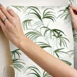 Candice Olson Inky Palms - Green Wallpaper | Buy Online Candice Olson Inky Palms wallpaper, color Green, SKU PSW1609RL