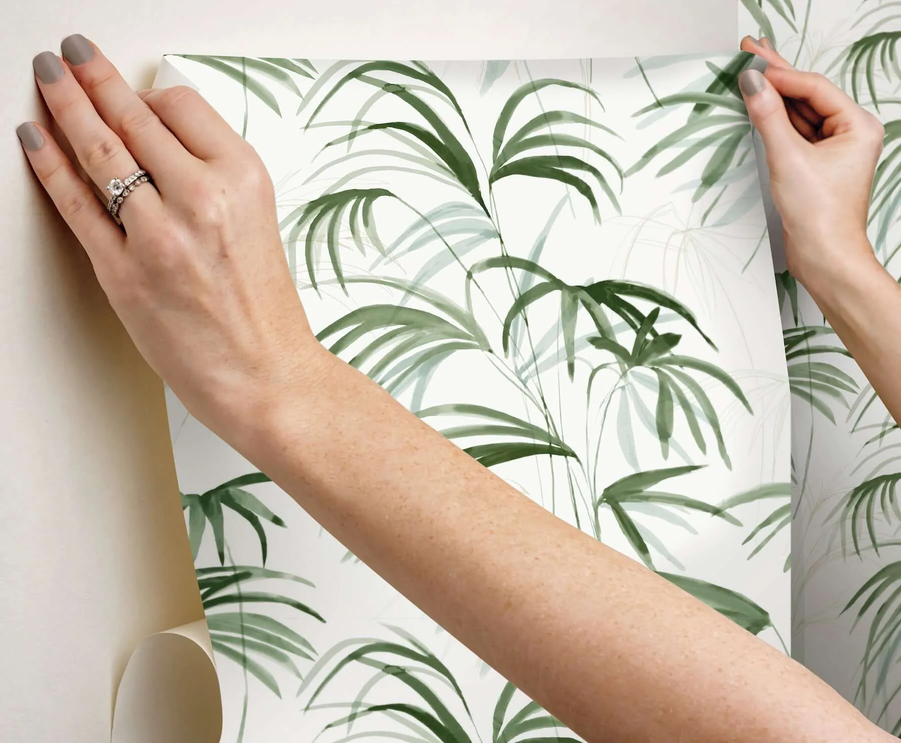 Candice Olson Inky Palms - Green Wallpaper | Buy Online Candice Olson Inky Palms wallpaper, color Green, SKU PSW1609RL