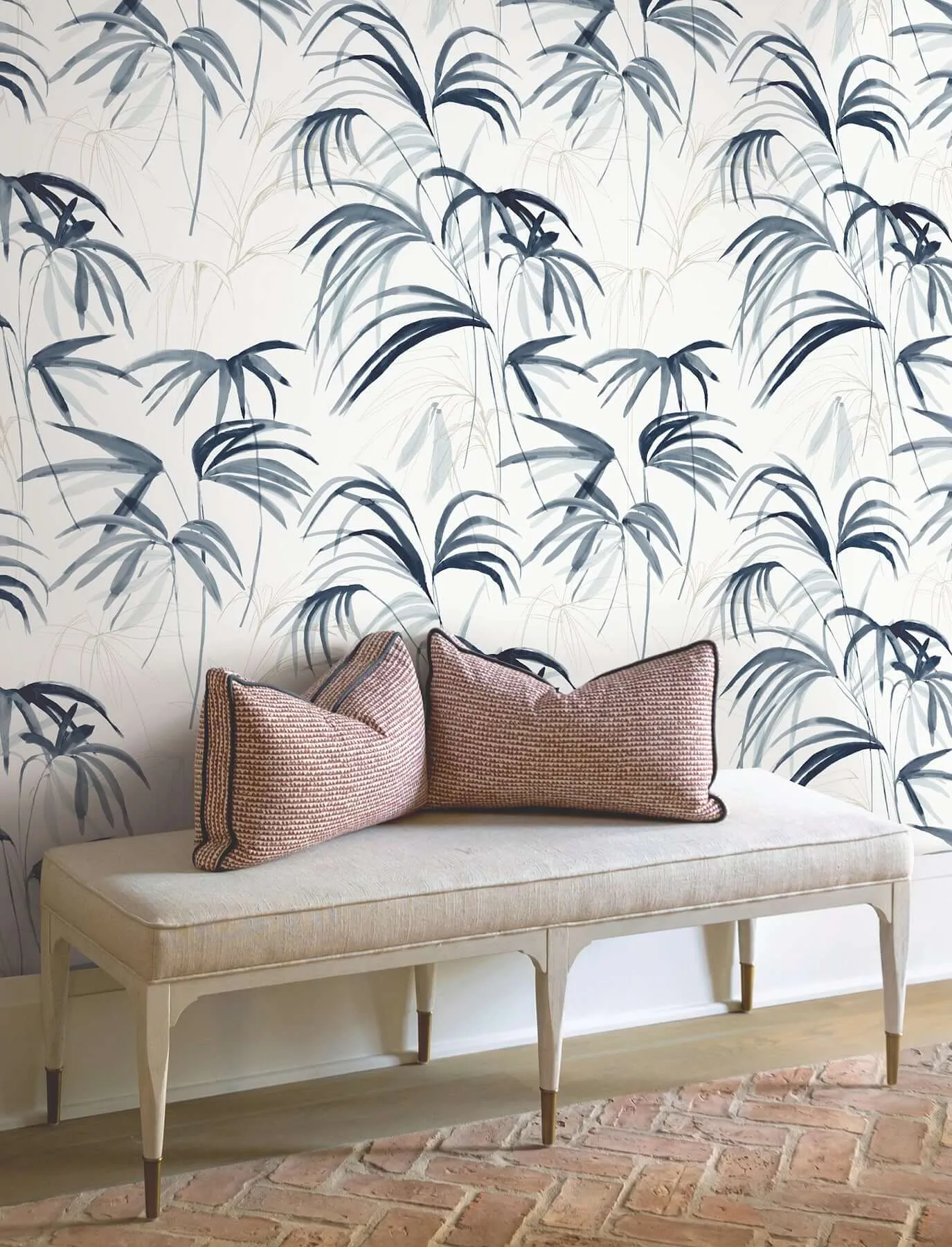 Candice Olson Inky Palms wallpaper, color Blue, SKU PSW1610RL