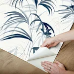 Candice Olson Inky Palms - Blue Wallpaper | Buy Online Candice Olson Inky Palms wallpaper, color Blue, SKU PSW1610RL
