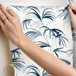 Candice Olson Inky Palms - Blue Wallpaper | Buy Online Candice Olson Inky Palms wallpaper, color Blue, SKU PSW1610RL