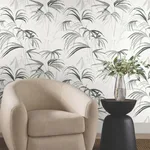 Candice Olson Inky Palms - Black Wallpaper | Buy Online Candice Olson Inky Palms wallpaper, color Black, SKU PSW1611RL