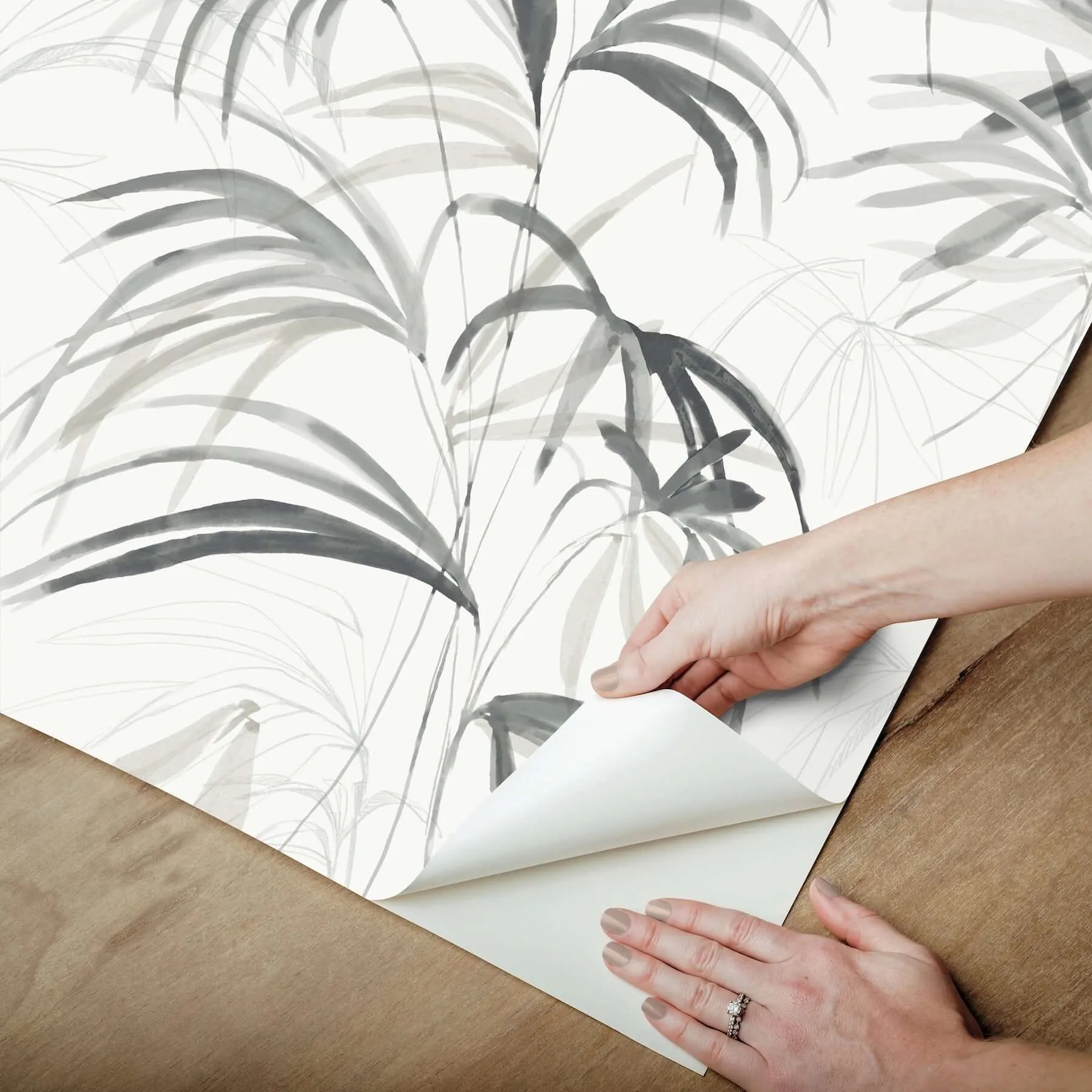 Candice Olson Inky Palms - Black Wallpaper | Buy Online Candice Olson Inky Palms wallpaper, color Black, SKU PSW1611RL