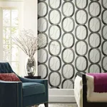 Candice Olson Interlock - Black & Gold Wallpaper | Buy Online Candice Olson Interlock wallpaper, color Black & Gold, SKU OS4213