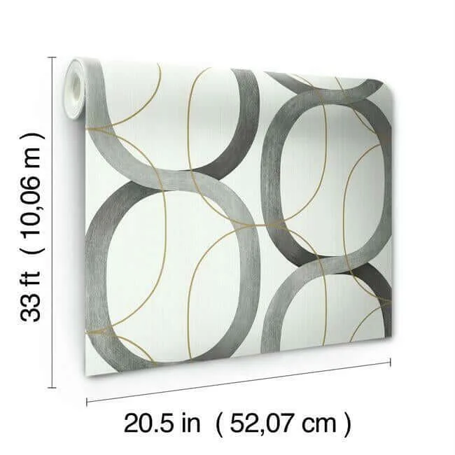 Candice Olson Interlock - Black & Gold Wallpaper | Buy Online Candice Olson Interlock wallpaper, color Black & Gold, SKU OS4213
