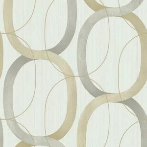 Candice Olson Interlock wallpaper, color Dark Taupe, SKU OS4212