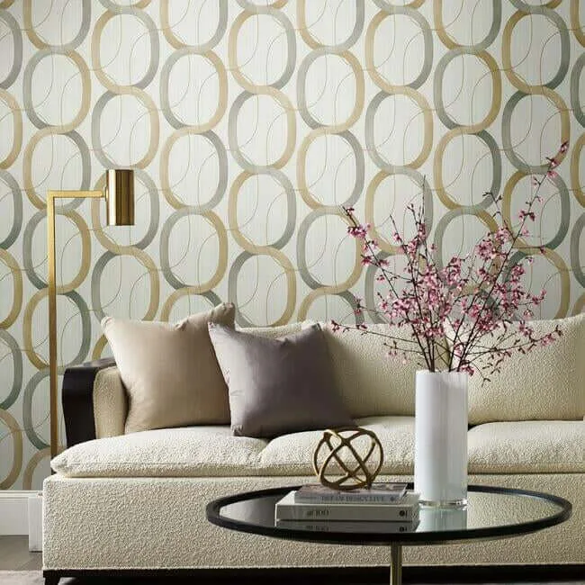 Candice Olson Interlock - Dark Taupe Wallpaper | Buy Online Candice Olson Interlock wallpaper, color Dark Taupe, SKU OS4212