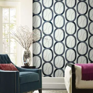Candice Olson Interlock wallpaper, color Navy, SKU OS4215