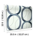 Candice Olson Interlock wallpaper, color Navy, SKU OS4215