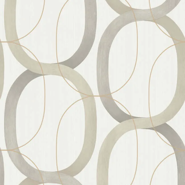 Candice Olson Interlock wallpaper, color Light Taupe, SKU PSW1418RL