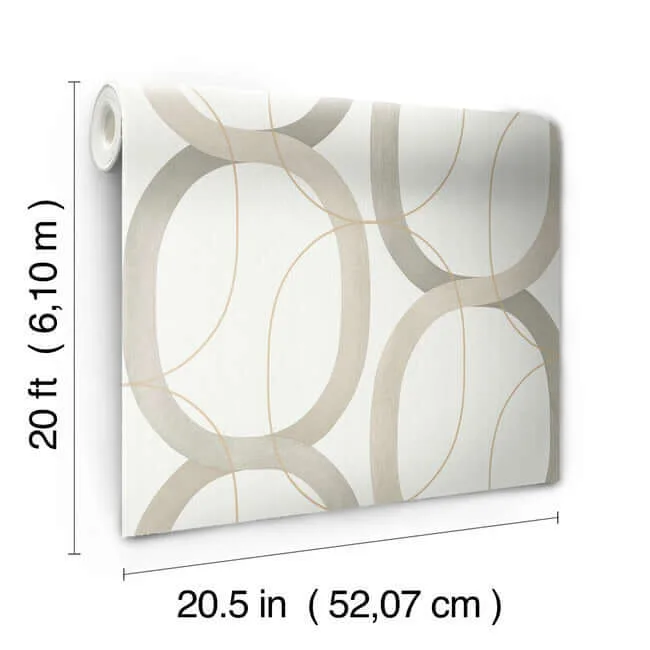 Candice Olson Interlock - Light Taupe Wallpaper | Buy Online Candice Olson Interlock wallpaper, color Light Taupe, SKU PSW1418RL