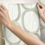 Candice Olson Interlock - Light Taupe Wallpaper | Buy Online Candice Olson Interlock wallpaper, color Light Taupe, SKU PSW1418RL