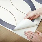 Candice Olson Interlock wallpaper, color Navy, SKU PSW1420RL