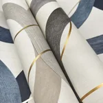 Candice Olson Interlock wallpaper, color Navy, SKU PSW1420RL