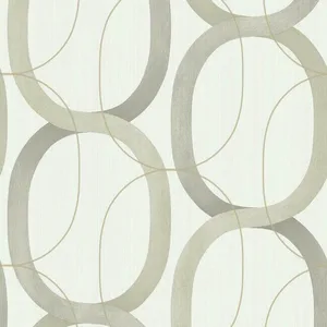 Candice Olson Interlock wallpaper, color Taupe, SKU OS4211