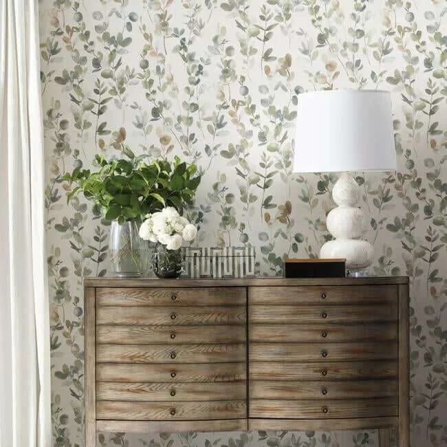 Candice Olson Joyful Eucalpytus wallpaper, color Green, SKU OS4311