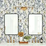 Candice Olson Joyful Eucalyptus wallpaper, color Navy, SKU OS4314