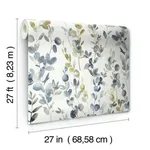 Candice Olson Joyful Eucalyptus wallpaper, color Navy, SKU OS4314