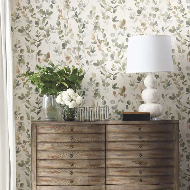 Candice Olson Joyful Eucalyptus wallpaper, color Green, SKU PSW1430RL