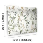Candice Olson Joyful Eucalyptus - Green Wallpaper | Buy Online Candice Olson Joyful Eucalyptus wallpaper, color Green, SKU PSW1430RL