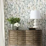 Candice Olson Joyful Eucalyptus - Turquoise Wallpaper | Buy Online Candice Olson Joyful Eucalyptus wallpaper, color Turquoise, SKU OS4313