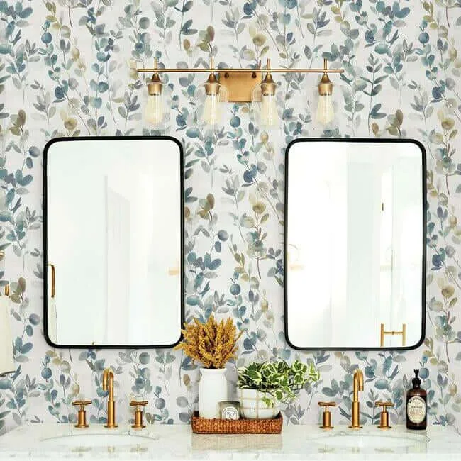 Candice Olson Joyful Eucalyptus - Turquoise Wallpaper | Buy Online Candice Olson Joyful Eucalyptus wallpaper, color Turquoise, SKU OS4313
