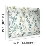 Candice Olson Joyful Eucalyptus - Turquoise Wallpaper | Buy Online Candice Olson Joyful Eucalyptus wallpaper, color Turquoise, SKU OS4313
