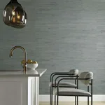 Candice Olson Jute wallpaper, color Silver & Aqua Metallic, SKU OS4325