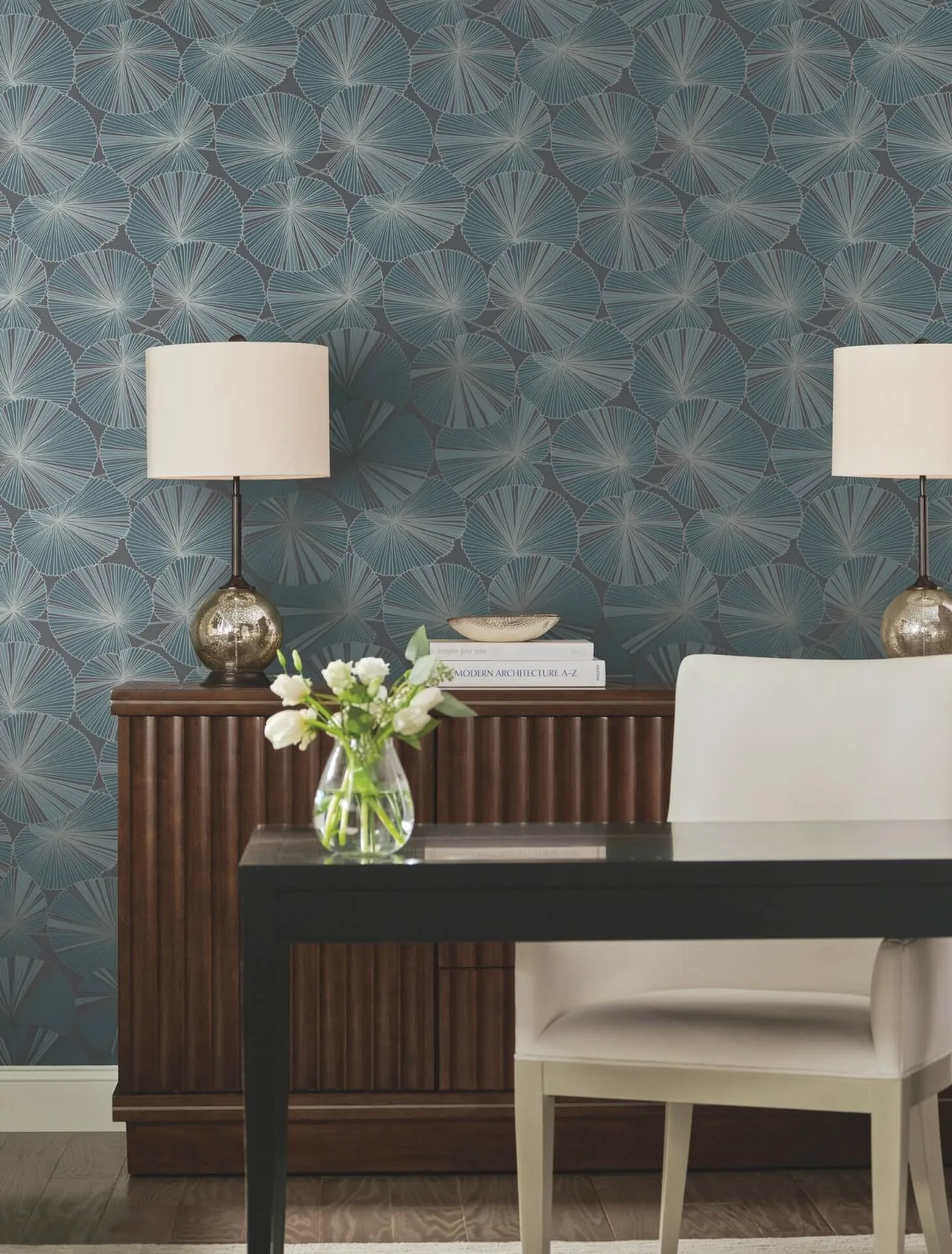 Candice Olson Layered wallpaper, color Deep Blue, SKU NT6113