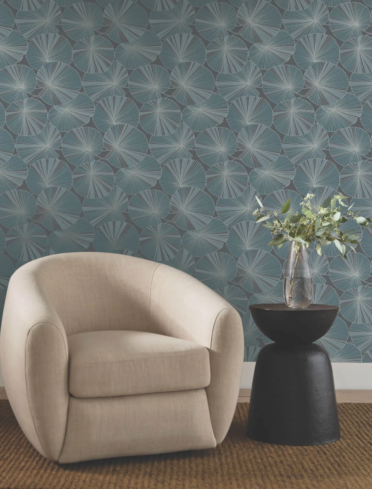 Candice Olson Layered wallpaper, color Deep Blue, SKU NT6113