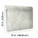 Candice Olson Leaf Concerto wallpaper, color Grey, SKU OS4246