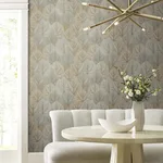 Candice Olson Leaf Concerto - Warm Taupe Wallpaper | Buy Online Candice Olson Leaf Concerto wallpaper, color Warm Taupe, SKU PSW1425RL