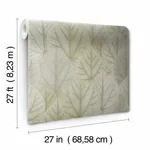 Candice Olson Leaf Concerto wallpaper, color Taupe, SKU OS4243