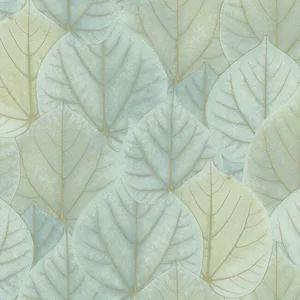 Candice Olson Leaf Concerto wallpaper, color Turquoise, SKU OS4241