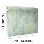 Candice Olson Leaf Concerto - Turquoise Wallpaper | Buy Online Candice Olson Leaf Concerto wallpaper, color Turquoise, SKU OS4241