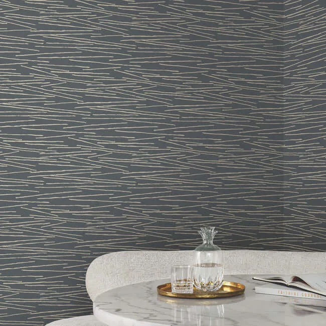 Candice Olson Line Horizon - Charcoal Wallpaper | Buy Online Candice Olson Line Horizon wallpaper, color Charcoal, SKU EV3940