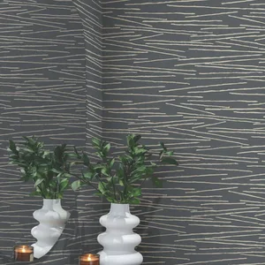 Candice Olson Line Horizon wallpaper, color Charcoal, SKU EV3940